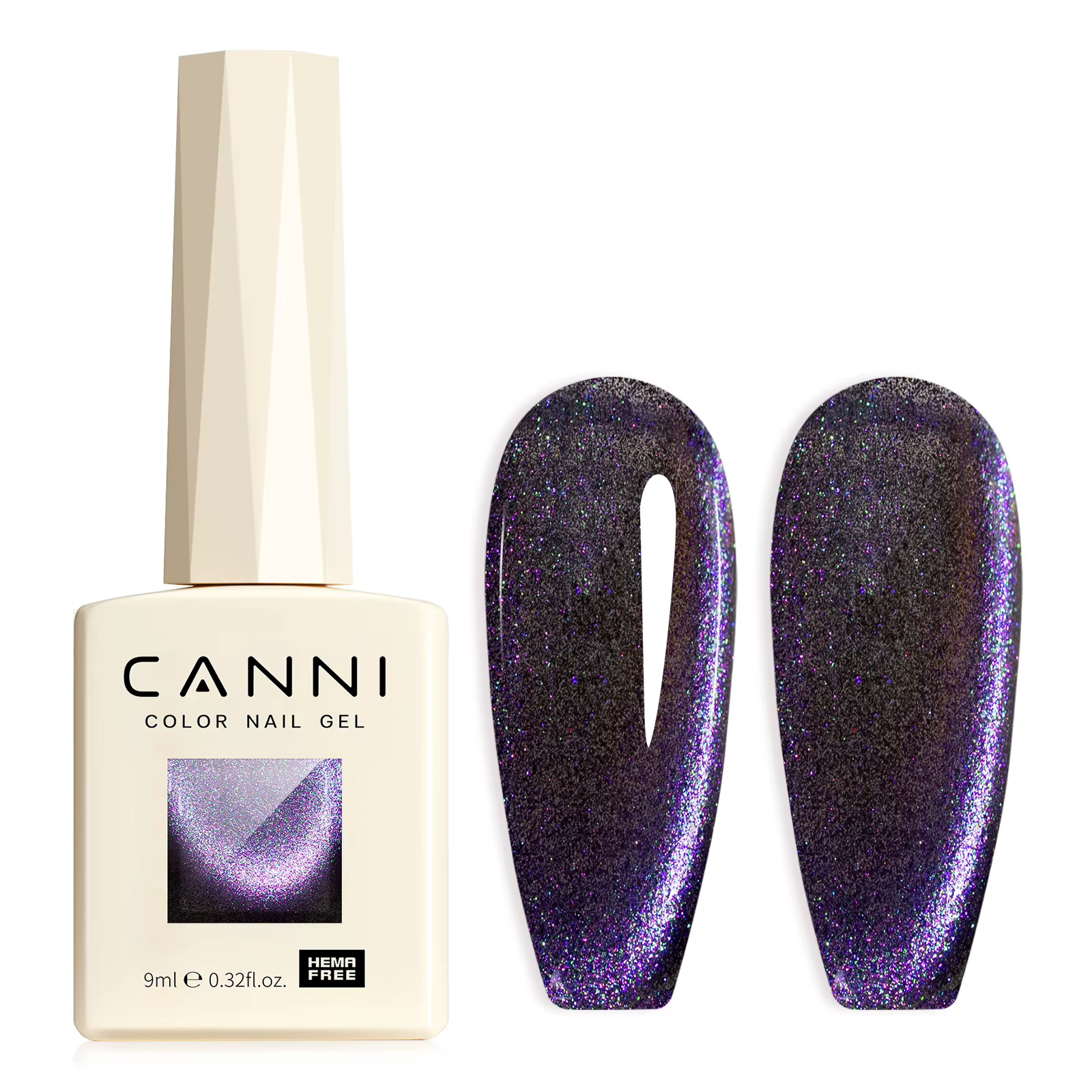 CANNI HEMA FREE TPO gratuit 9ml paillettes argent chat Gel magnétique vernis à ongles galaxie diamant couverture complète Gel pigmenté pour les ongles