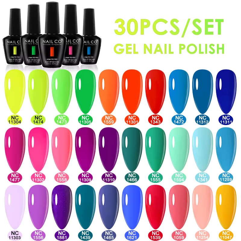 NAILCO – Kit de vernis à ongles en gel hybride semi-permanent