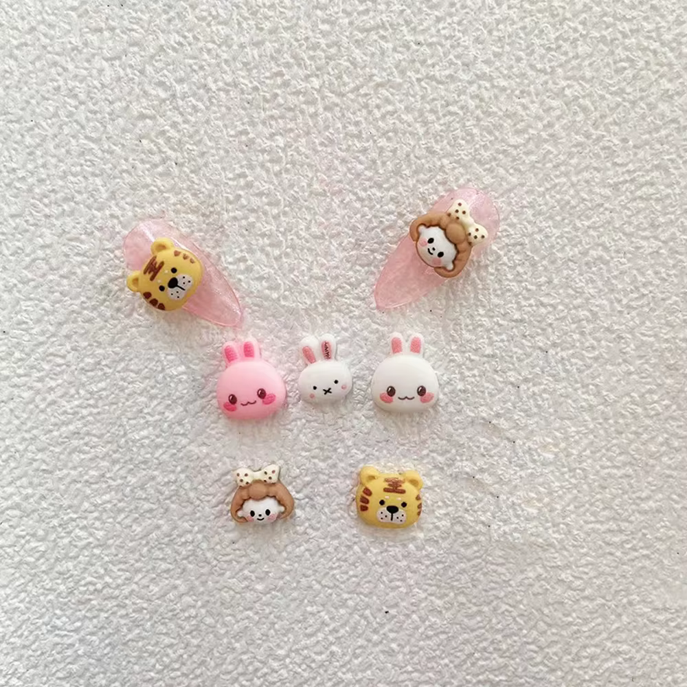 Breloques 3D en forme de lapin pour Nail Art