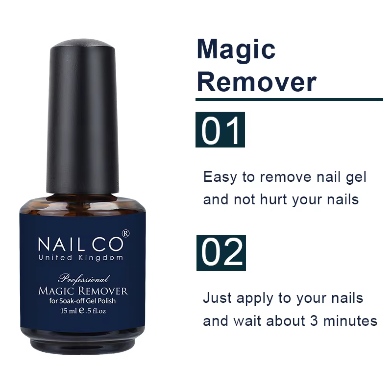 NAILCO 15ml magique rapide dissolvant de vernis à ongles Gel propre UV tremper