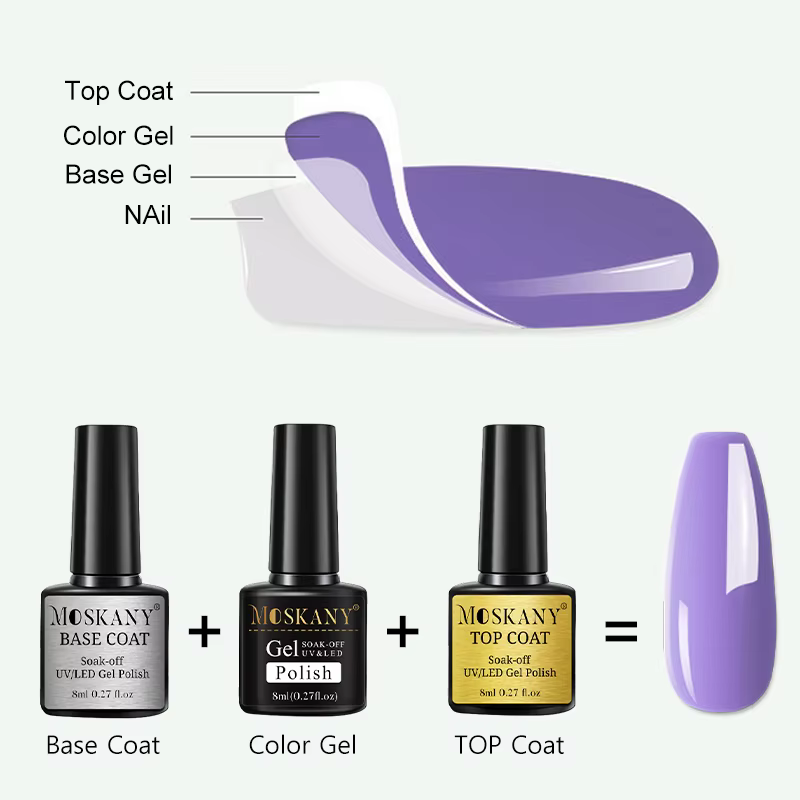 Ensemble de vernis à ongles en acrylique sans acide