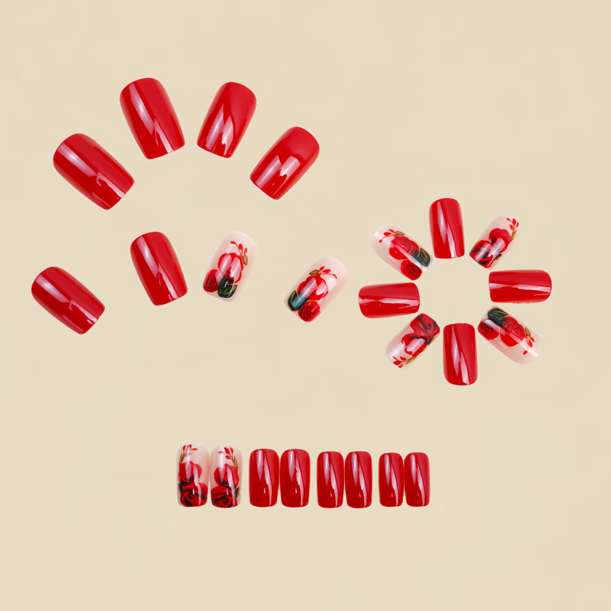 Faux ongles moyens pour femmes et filles