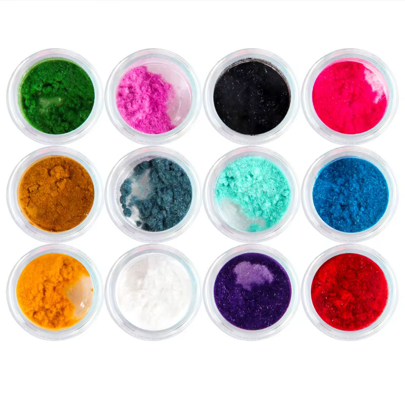 12 couleurs velours Nail Art paillettes flou flocage