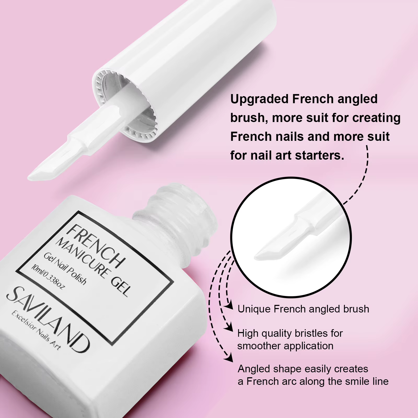 SAVILAND 10ml blanc Gel vernis à ongles Extension française UV LED Gel pointe