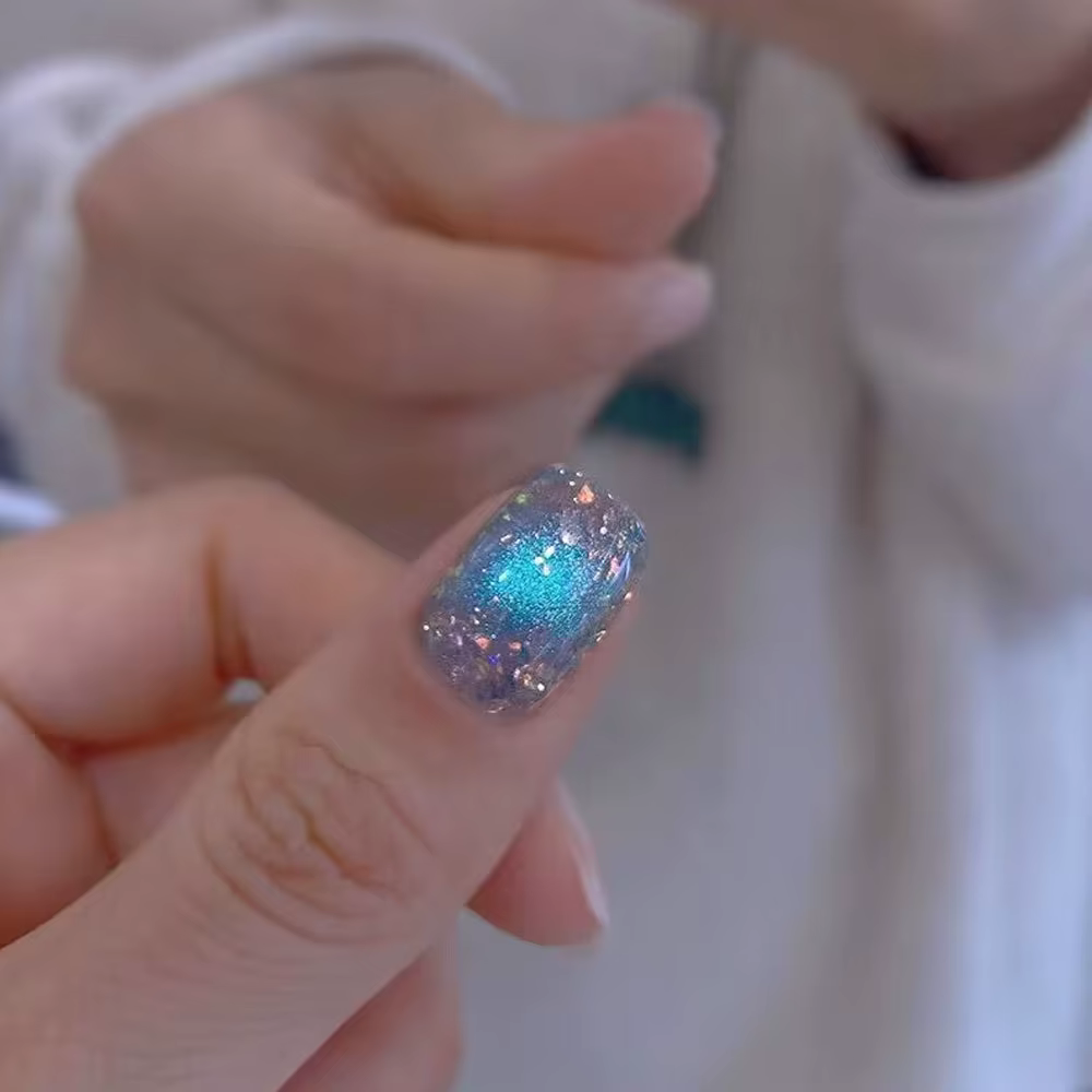 1 boîte Aurora neige fondant poudre Ultra-mince 0.5g opale ongles poudres holographique Chrome sirène caméléon bricolage manucure Pigment