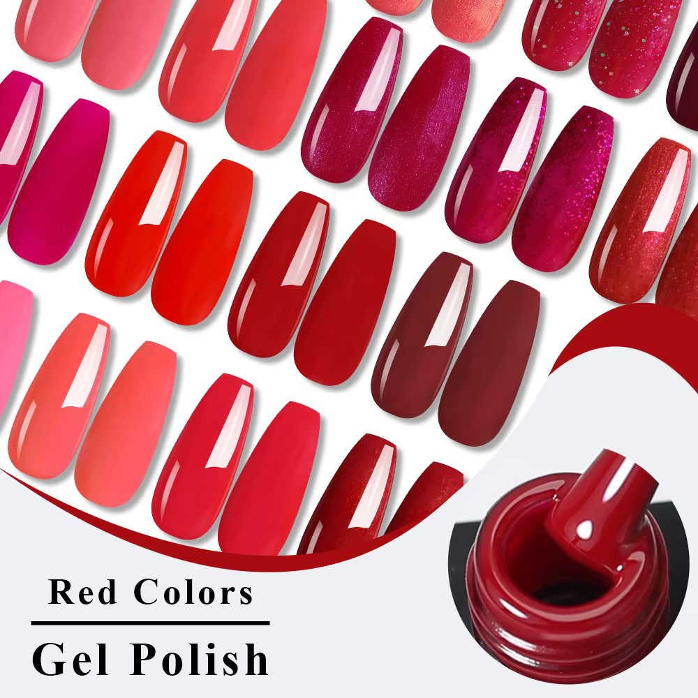 NAILCO rouge couleurs série 15ML vernis à ongles Gel fournitures