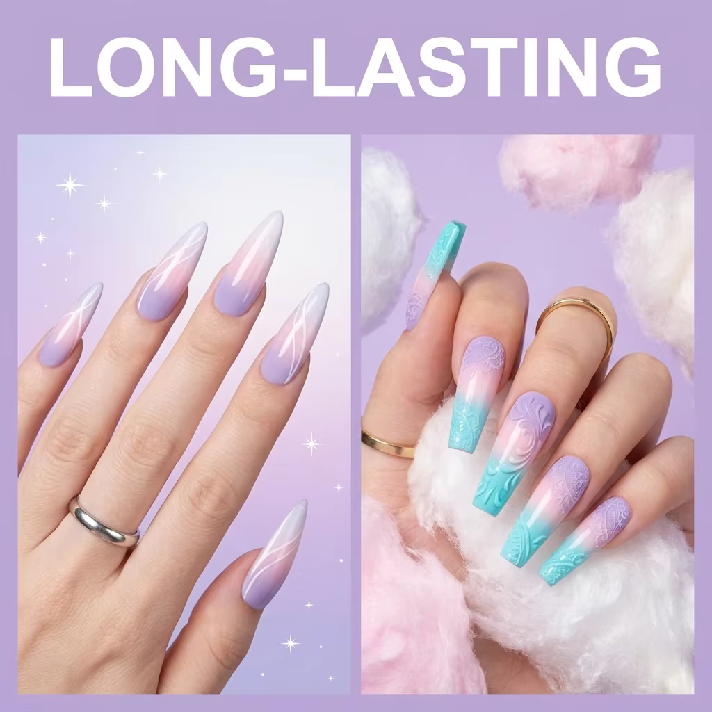 Ensemble de vernis à ongles en gel printemps/été, 9 couleurs, tendance et à la mode, vernis à ongles en gel LED à dissolvage par l'eau