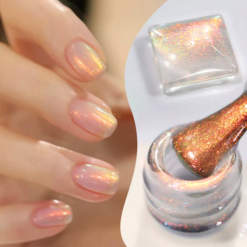 BORN PRETTY 10ml Aurora paillettes Gel vernis à ongles Ultra brillant caméléon Laser Semi Permanent tremper UV Gel