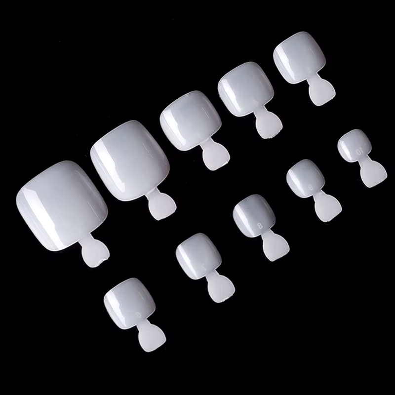 500 faux ongles d'orteils artificiels