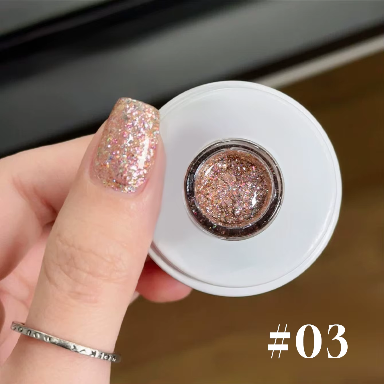 MIANEL 12ML Vernis à Ongles Gel Scintillant Effet Galaxie Explosion Polaire pour l'Été