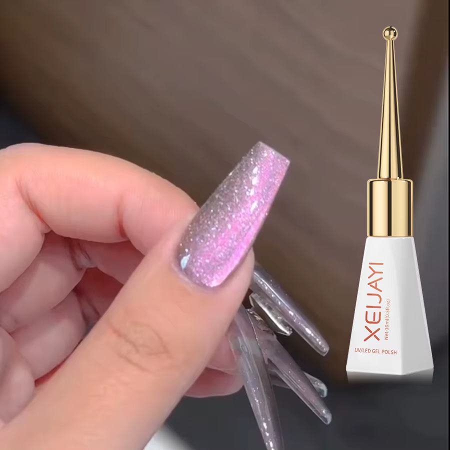 1pc 10ml soie nue cristal Cat Eye Gel polonais vernis à ongles magnétique