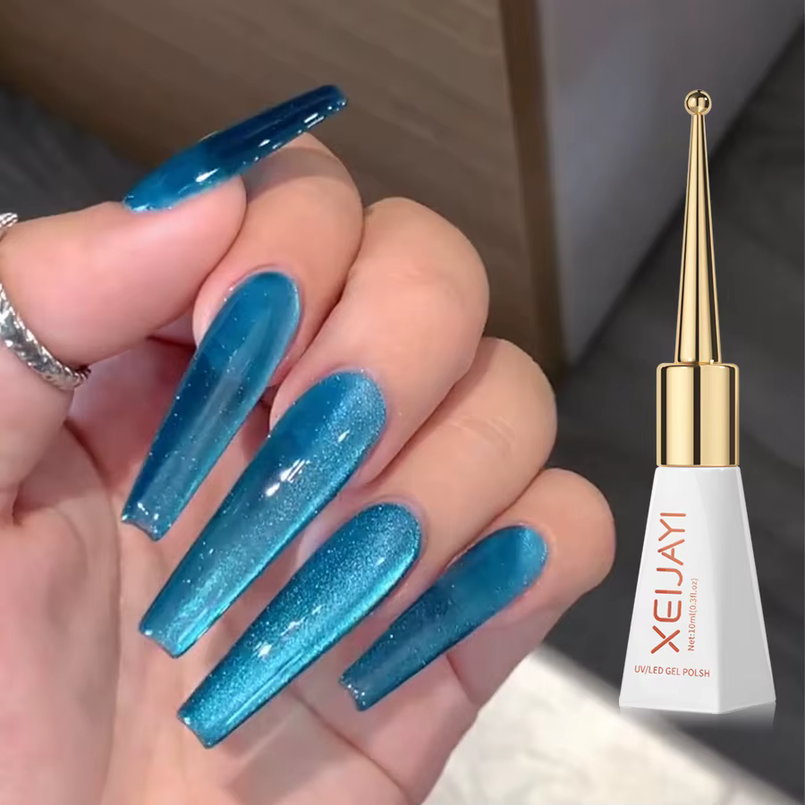 1pc 10ml soie nue cristal Cat Eye Gel polonais vernis à ongles magnétique