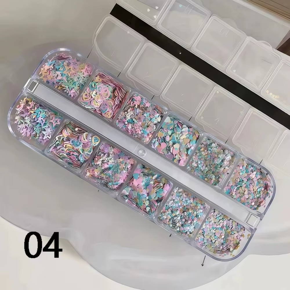 1 pièce d'accessoires pour nail art à 12 compartiments