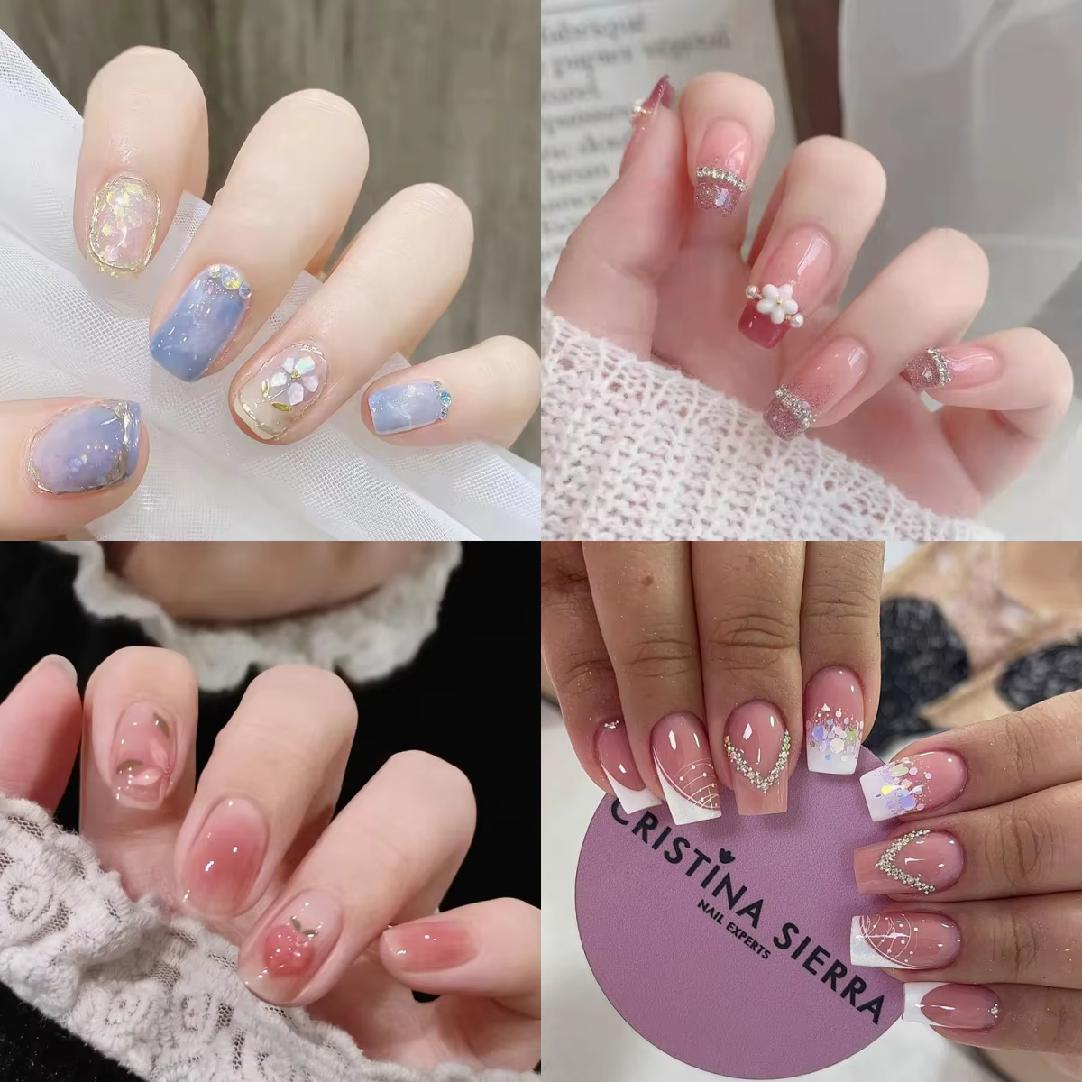 Jiashan – faux ongles longs en forme d'île