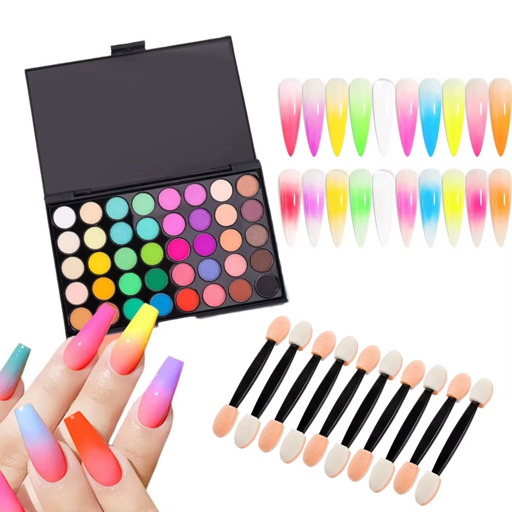Palette de poudre à paillettes pour ongles