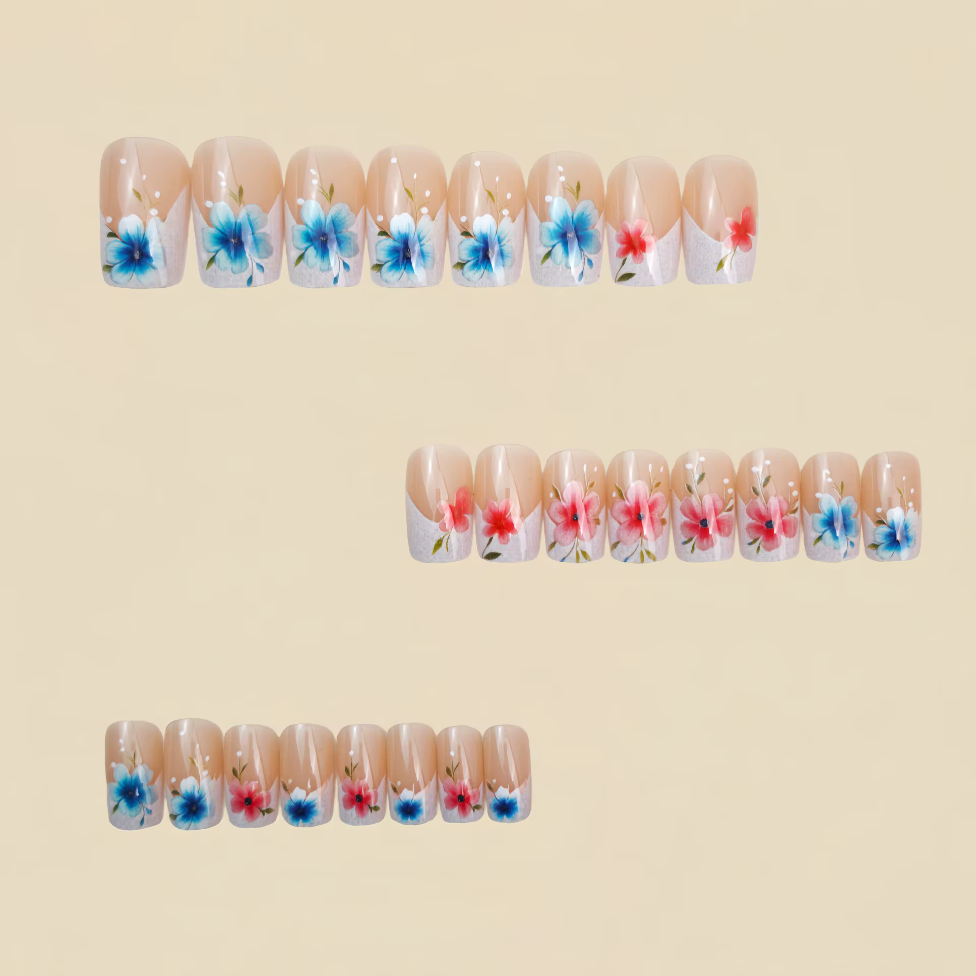Faux ongles moyens pour femmes et filles