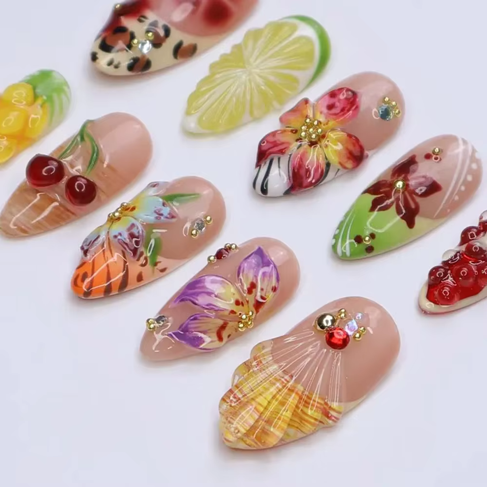 10/30 pièces Faux ongles à presser
