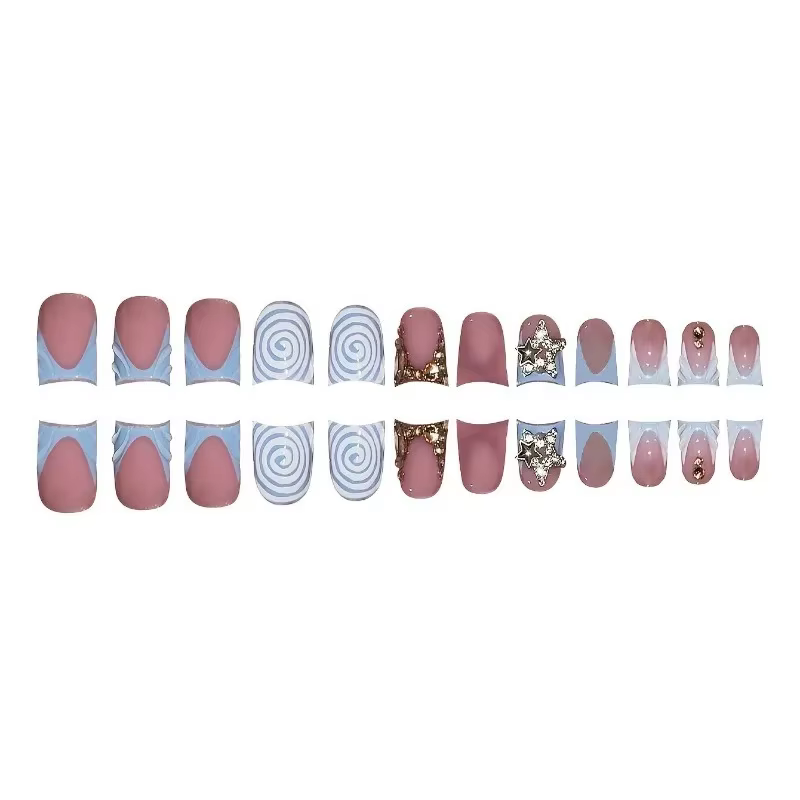 Faux ongles courts en bec de canard