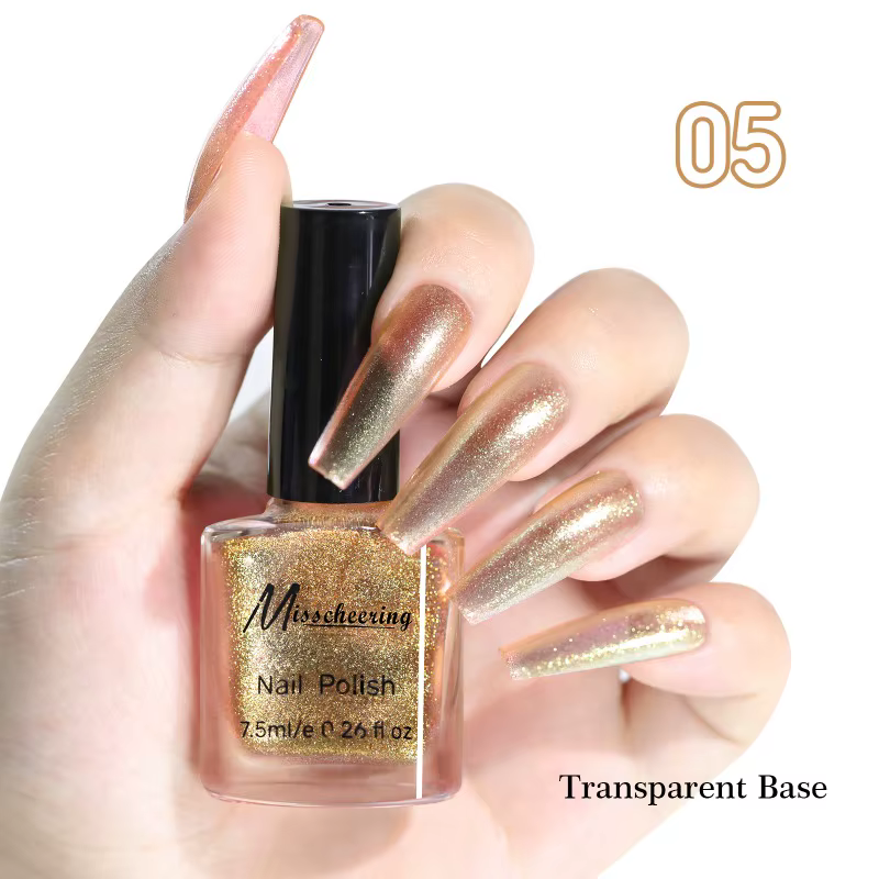 Verhéritage à ongles caméléon nacré, vernis à ongles huileux scintillant, sans pelage, sans odeur, sans décoloration, vernis à ongles sans lampe, salon