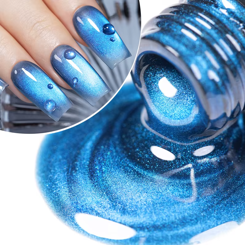 AWStorG 7.5ML océan ondulation oeil de chat Gel Aurora violet bleu Gel magnétique vernis à ongles Semi Permanent tremper UV LED Gel manucure