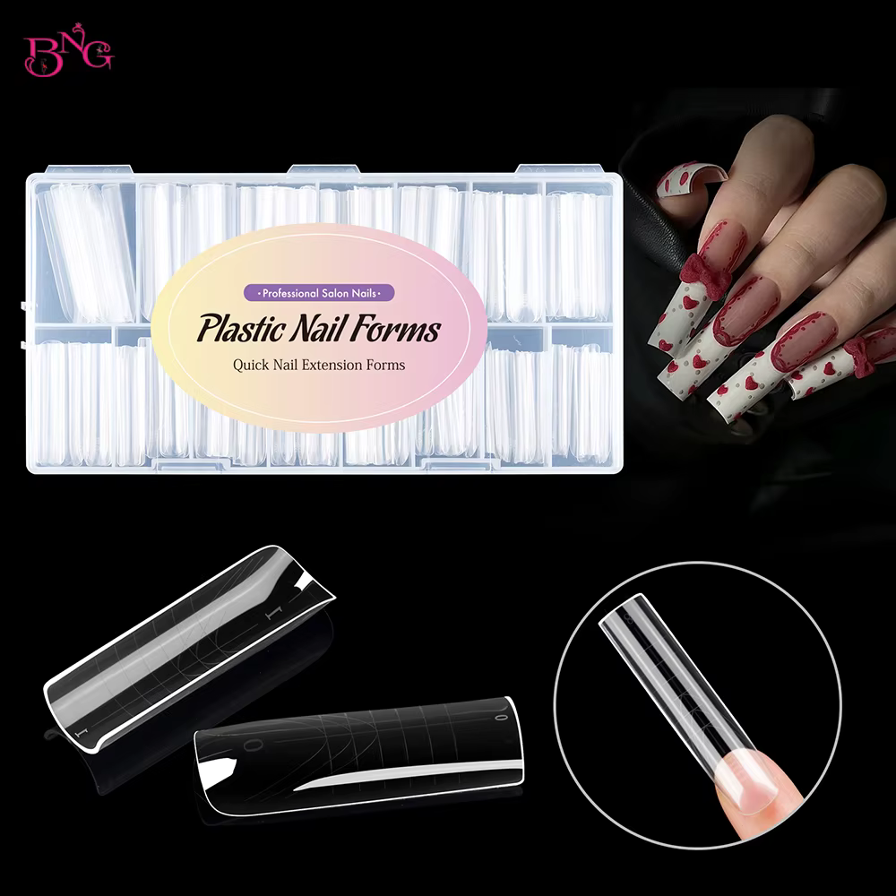 BNG Large taille double formes ongles carré cercueil amande Extension d'ongle moule faux