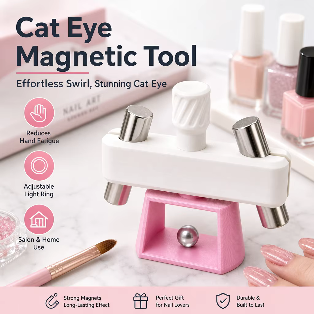 Outil automatique pour nail art avec perles de verre effet œil de chat pour débutants