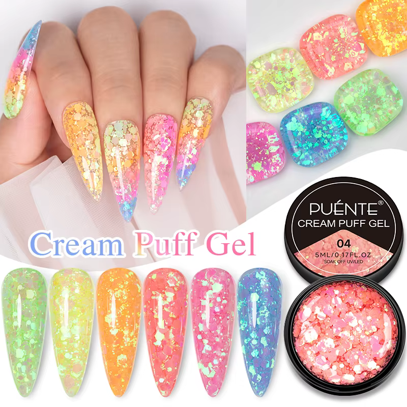 Vernis à ongles Gel à paillettes néon
