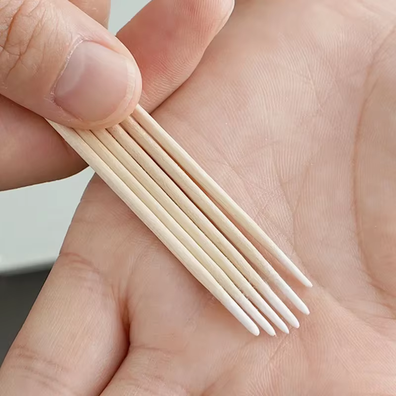 100 pièces ongles bois écouvillon propre bâtons bourgeon pointe