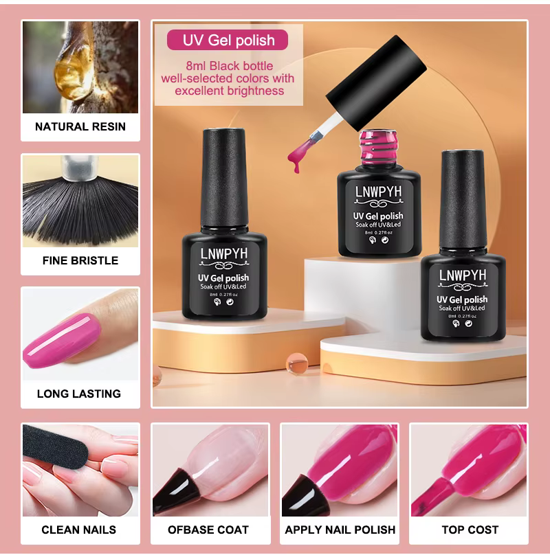 Kit de vernis à ongles Gel avec lampe UV