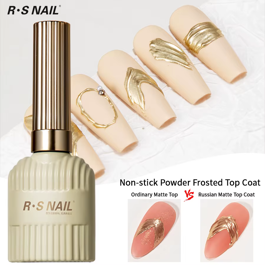 RS NAIL russe mat couche de finition Gel vernis à ongles 10g givré antiadhésif poudre tapis