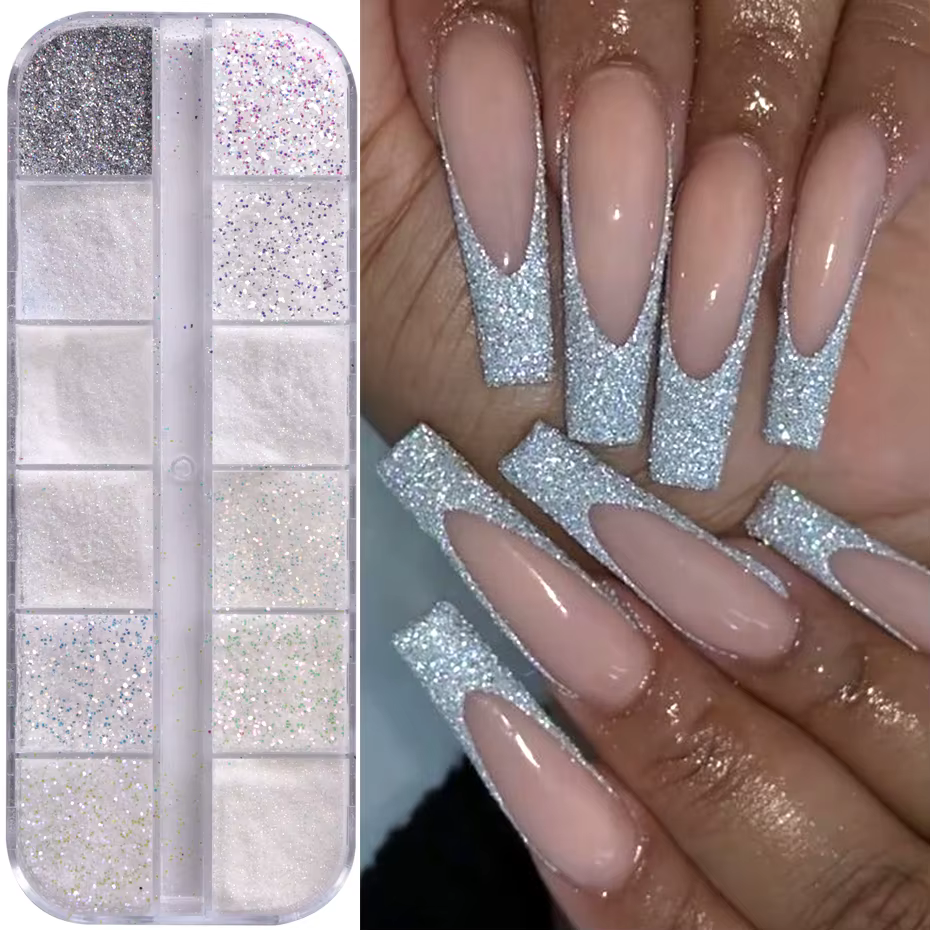 Poudre à paillettes pour ongles