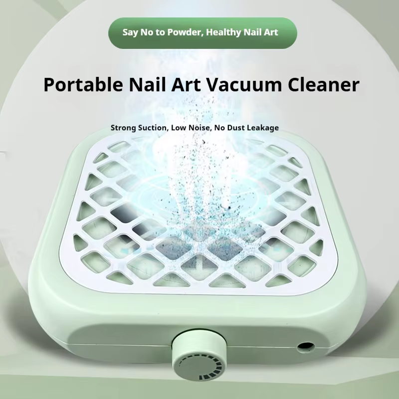 Aspirateur de poussière pour ongles, filtre à poussière pour manucure, nettoyeur avec forte aspiration, fonctionnement silencieux pour les outils de soin des ongles