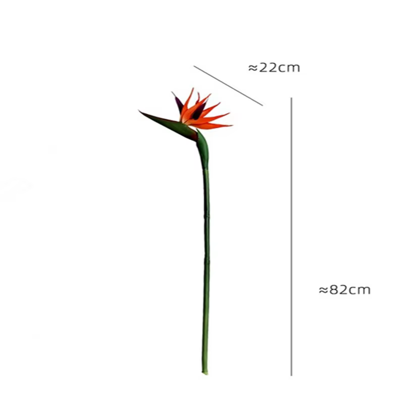 Oiseau du paradis en plastique souple de 82cm, 1 pièce, fleurs artificielles pouvant être pliées et placées à la maison, décoration de photographie de mariage