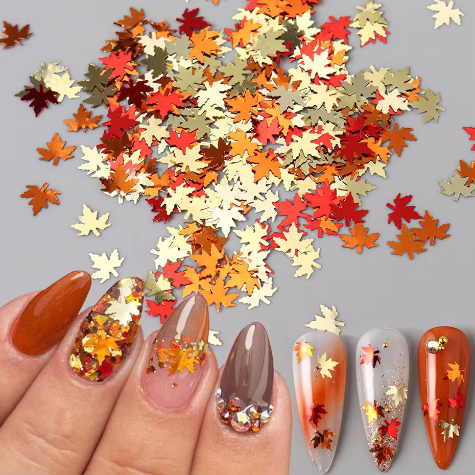 Feuille d'érable de couleurs mélangées pour Nail Art