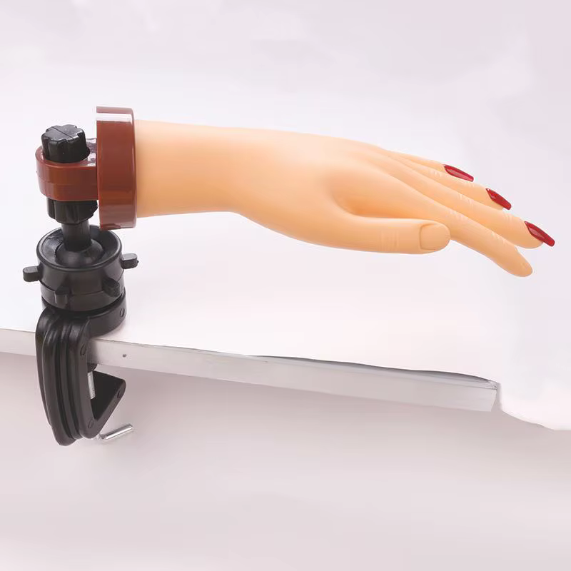 Main Artificielle Flexible et Réglable pour Nail Art – Modèle Prothétique en Plastique pour Pratique