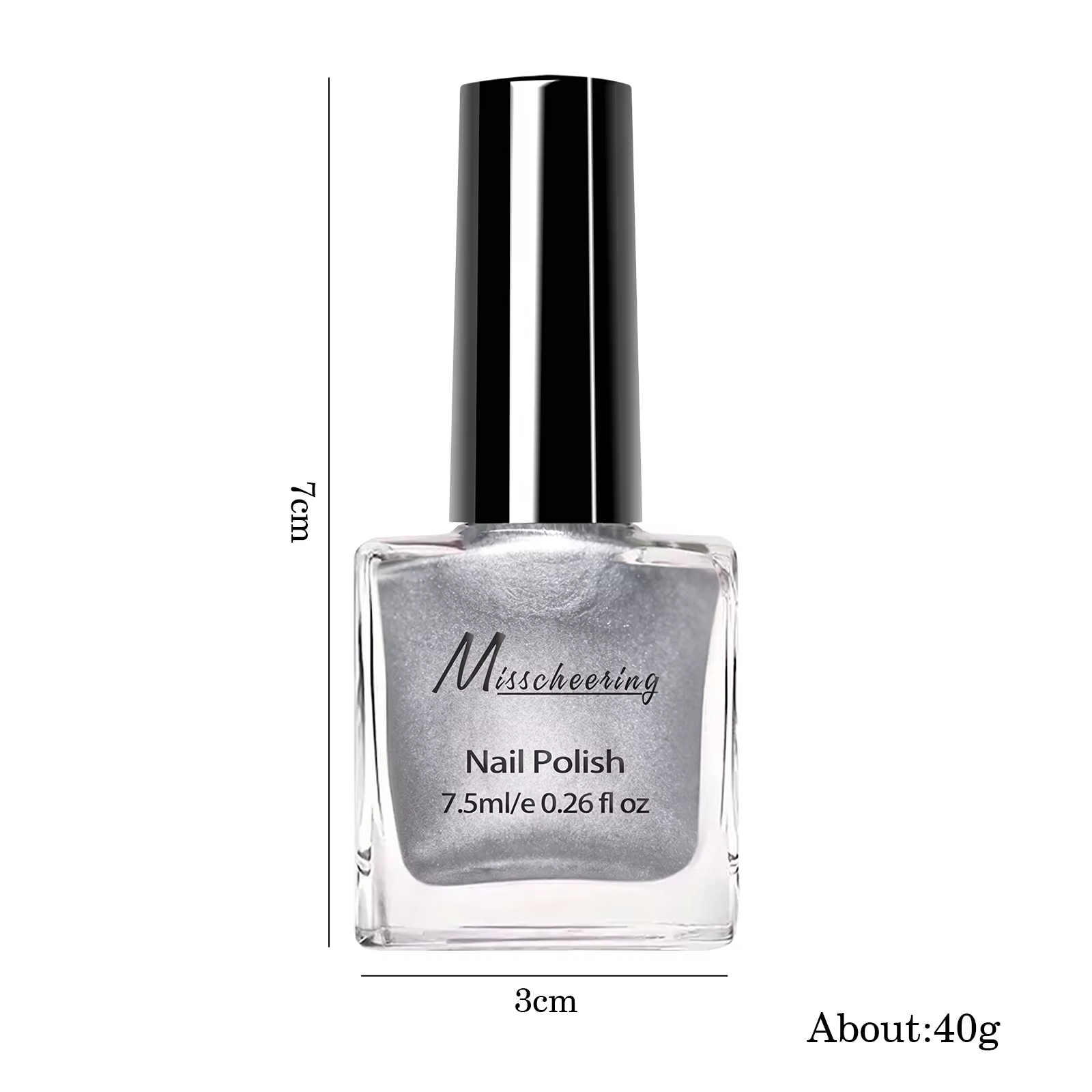Vernis à ongles argenté métallique 7