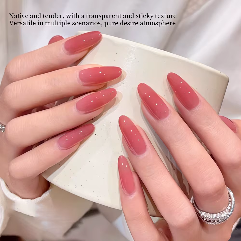 KANIU Gel Poudre Transparent Nude Rose 8 Couleurs pour Manucure Quotidienne Effet Naturel Sans Maquillage