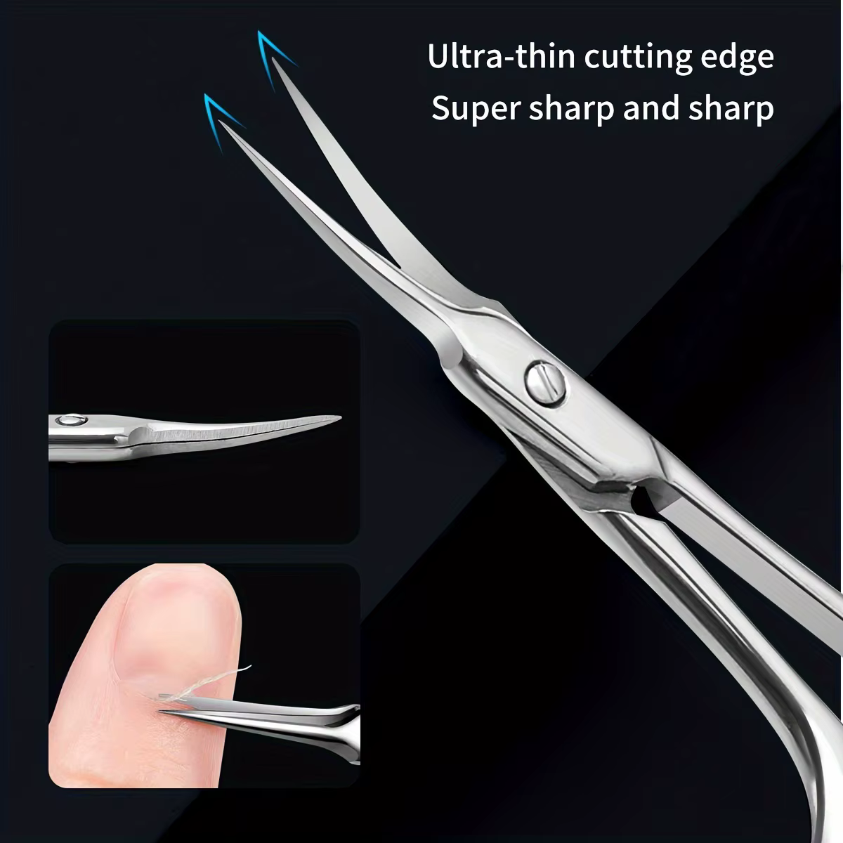 Ciseaux de manucure ciseaux à cuticules couteau à Arc Ultra fin