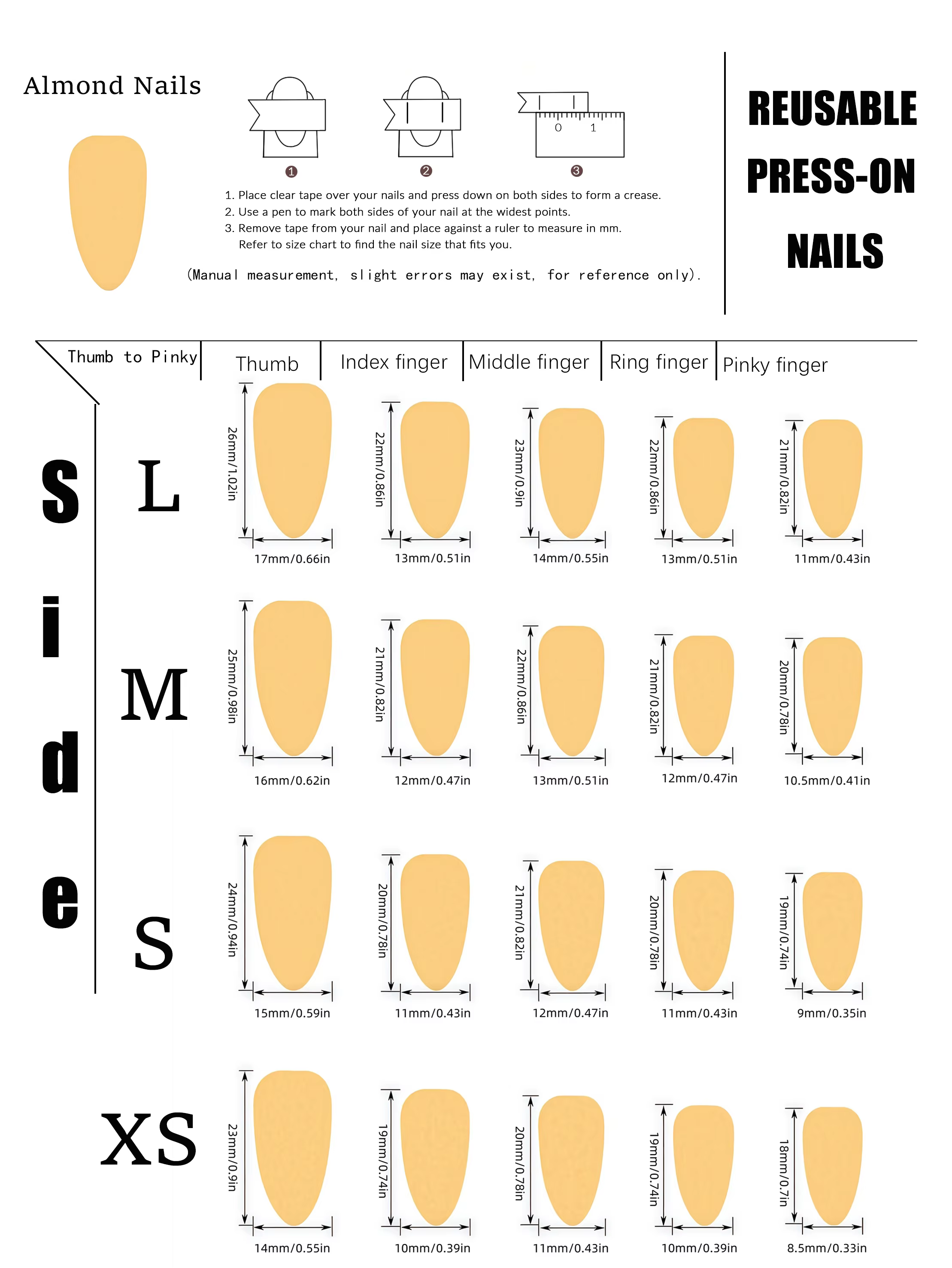 Ensemble de 10 pièces de nail art fait main