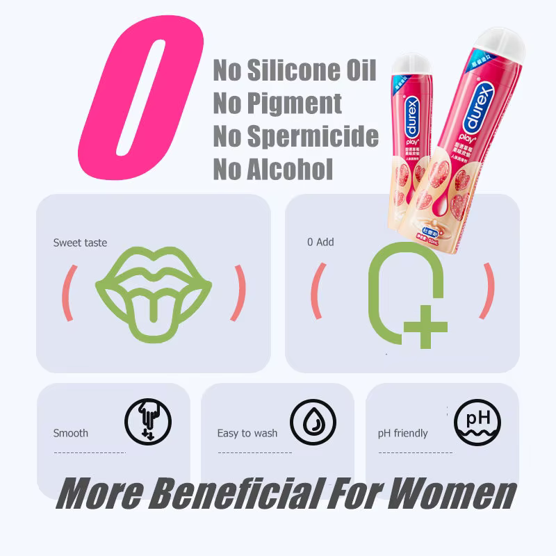 Durex play lubrifiant 5 Types à base de silicium 50ml lubrifiant à base d'eau léchable huile de Massage orgasme Anal Vaginal sexe lubrifiant jouets