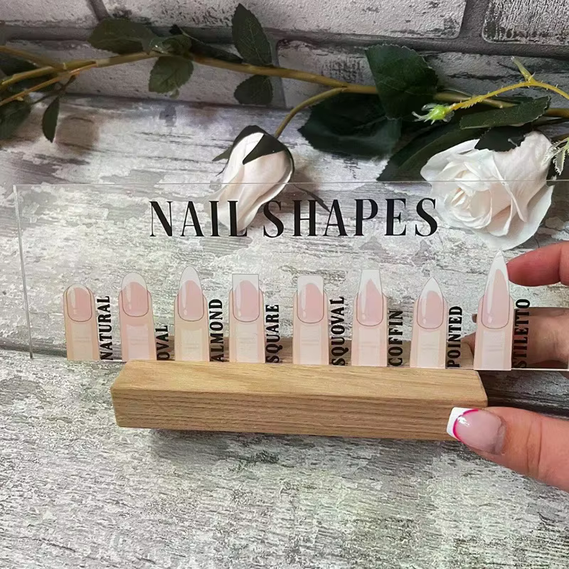 Panneau d'affichage de formes d'ongles en acrylique