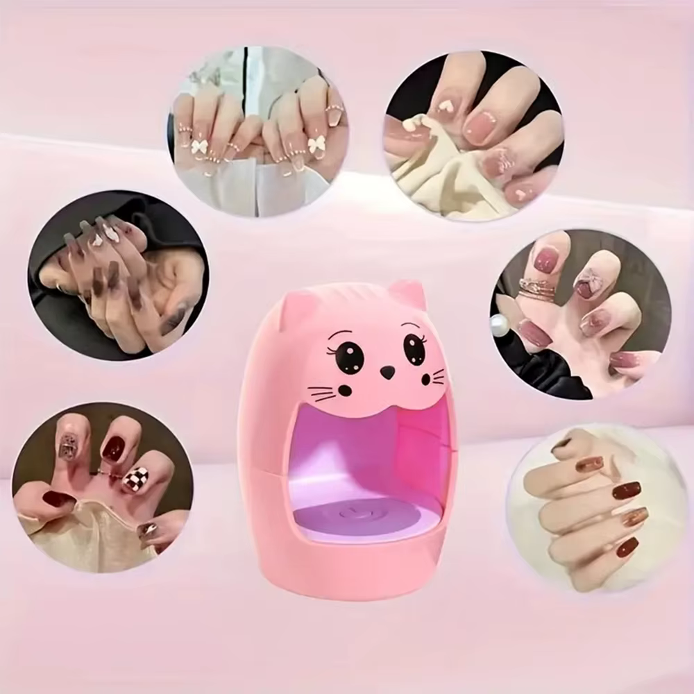 LULAA lumière UV pour ongles pour vernis Gel sèche-ongles avec forme mignonne petite et Portable