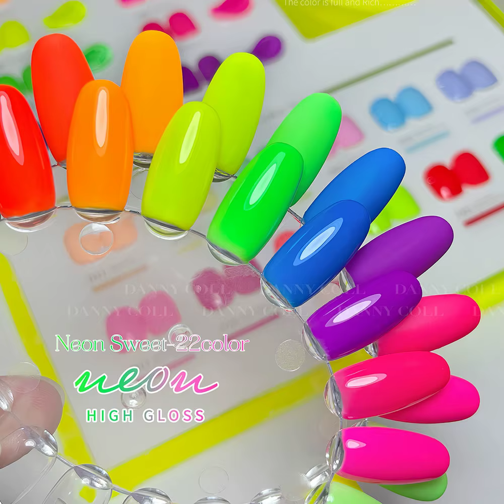 Ensemble de vernis à ongles Gel de couleur fluorescente