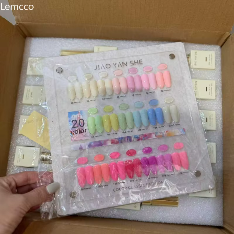 Eleanos Candy 20 couleurs 15ml Gel vernis à ongles ensemble avec carte d'affichage Semi Permanent manucure tremper Gel