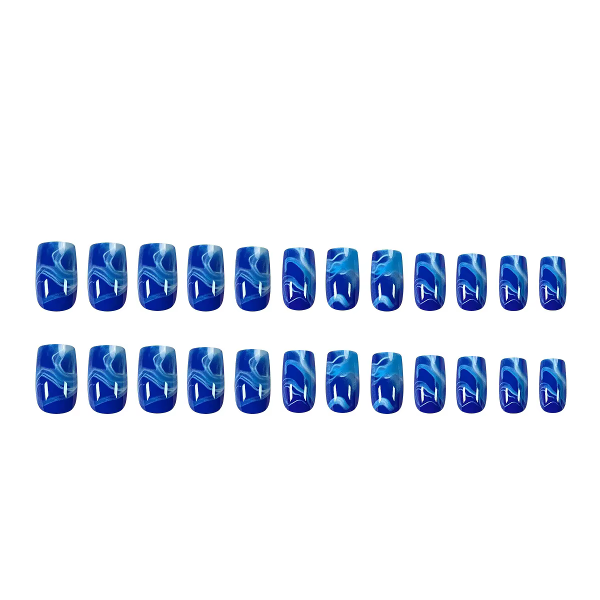 Faux ongles océan bleu