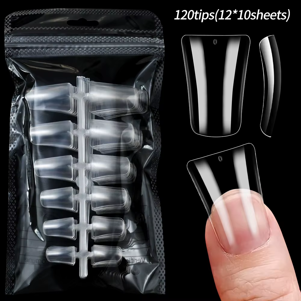 120 pièces 12 tailles pieds de canard Style faux ongles pointes d'ongles