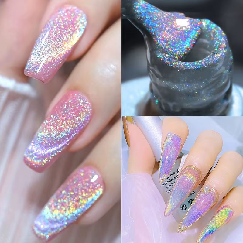 Vernis à ongles Gel magnétique œil de chat arc-en-ciel