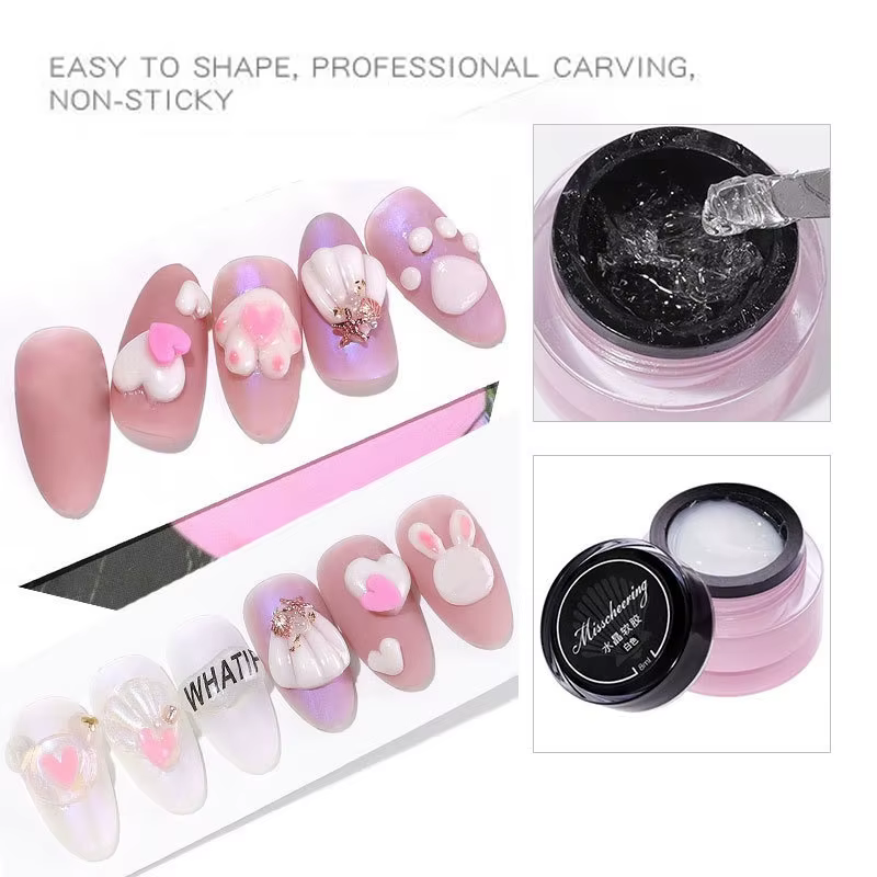 Vernis à ongles Gel transparent antiadhésif pour extensions de mains