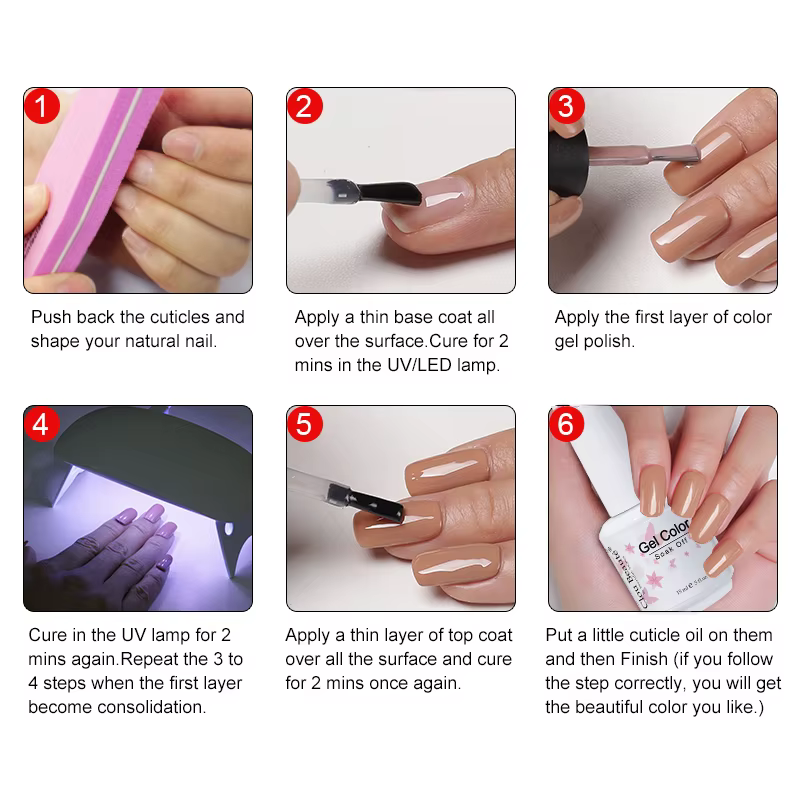 Clou Beaute Gel Color Hema TPO Free 15ml Vernis à ongles gel UV Soak Off pour Nail Art et Manucure
