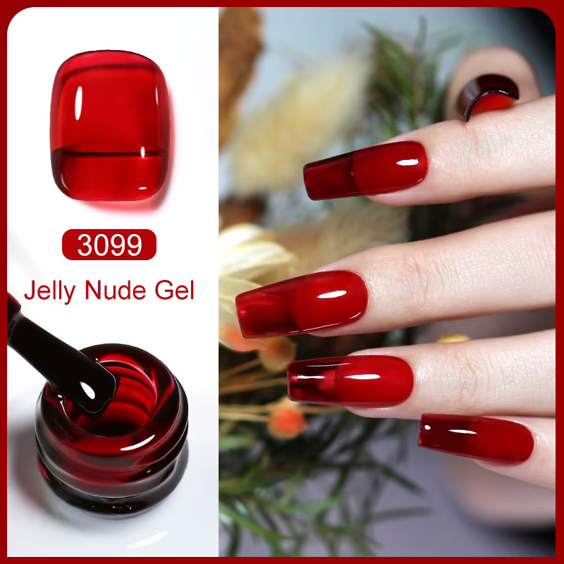 Arte Clavo 15ml gelée Gel vernis à ongles 70 couleurs rouge Semi translucide Gel